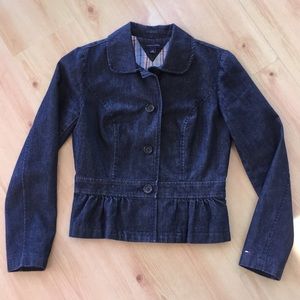 Tommy Hilfiger Ruffled Denim Jacket Coat EUC S/P